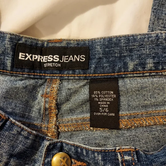 Express Denim Jeans with Painted Vibrant Floral And Beaded Design - Picture 3 of 8